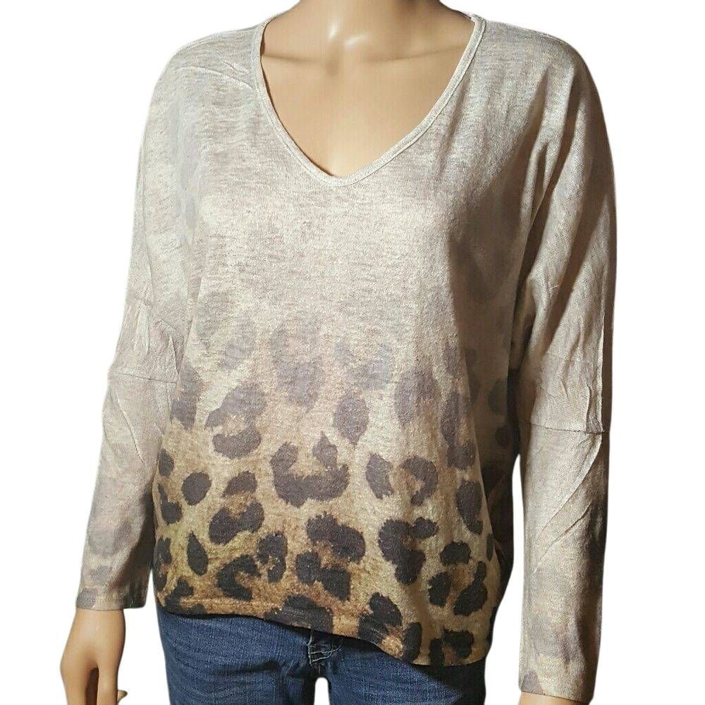 Enti Leopard animal print shirt M
